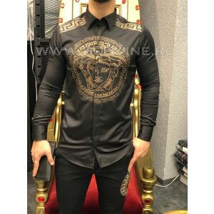 Camasa barbati neagra slim fit pentru evenimente B5784 P19-3.1 imagine