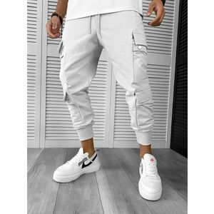 Pantaloni de trening cargo gri conici y302 20-4 imagine