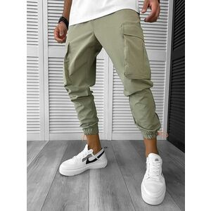 Pantaloni de trening cargo kaki conici Y410 14-5 imagine