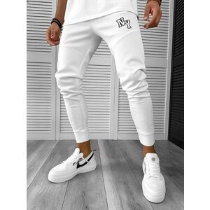 Pantaloni de trening albi conici silon 12347 imagine