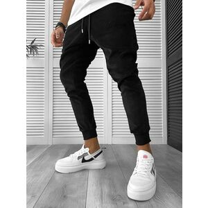 Pantaloni de trening negri conici k475 106-2 imagine