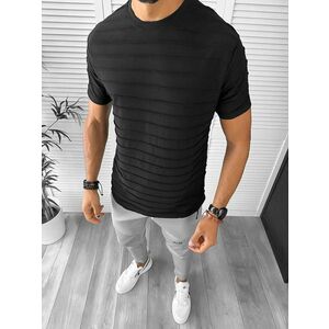 Tricou barbati slim fit negru 12953 41-2 imagine