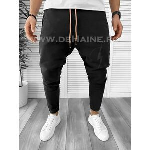 Pantaloni de trening negru conici K026 i19-5.1 imagine