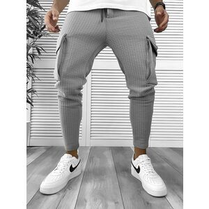 Pantaloni de trening gri conici 12372 P20-3.3 imagine