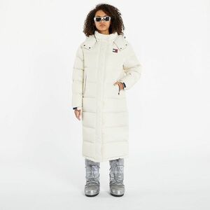 Palton Tommy Jeans Alaska Long Puffer Beige imagine