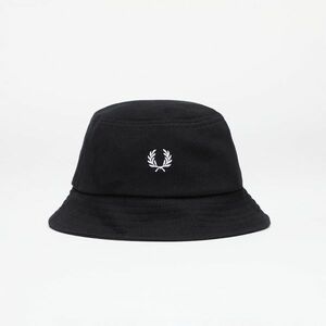 FRED PERRY Pique Bucket Hat Black/ Snow white imagine