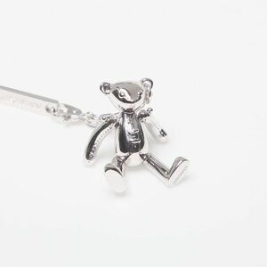 Ambush Teddy Bear Charm Necklace Silver imagine