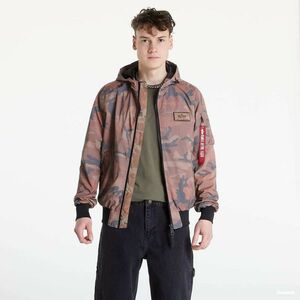 Jacheta Alpha Industries MA-1 LW Hoode Refl. Camo Brown imagine