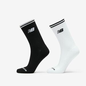 New Balance Running Stripe Midcalf Socks 2-Pack Black/ White imagine