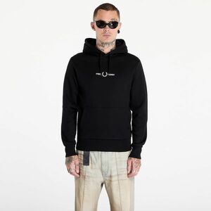 Hanorac FRED PERRY Double Graphic Hooded Sweatshirt Black imagine