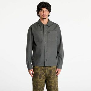 Jacheta FRED PERRY Canvas Overshirt Field Green imagine