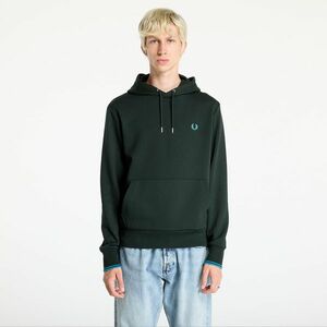 Hanorac FRED PERRY Tipped Hooded Sweatshirt Night Green/ Ocean imagine