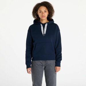 Hanorac Tommy Jeans Boxy Logo Drawcord Hoodie Navy imagine