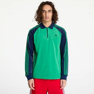 Tricou adidas Velour Polo Green/ Night Indigo imagine