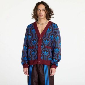 Pulover adidas Knit Cardigan Shadow Red/ Blue imagine