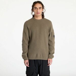 Pulover C.P. Company Lambswool Grs Crew Neck Full Knit Black/ Walnut imagine