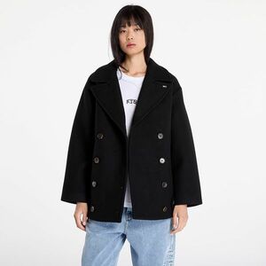 Palton Tommy Jeans Wool Peacoat Black imagine