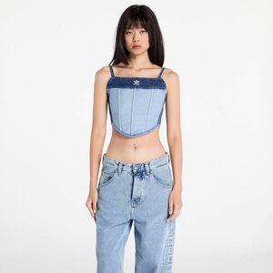 Top adidas x KSENIASCHNAIDER Corset Medium Blue Denim/ Light Denim imagine