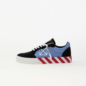 Sneakers Off-White Low Vulcanized Canvas/ Suede Black - Light Blue imagine