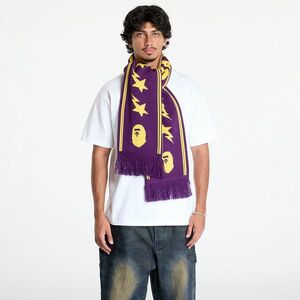 Eșarfă A BATHING APE Jacquard Bape Logo Long Scarf M Purple imagine