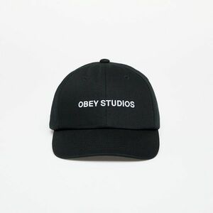 OBEY Studios Twill 6 Panel Cap Black imagine