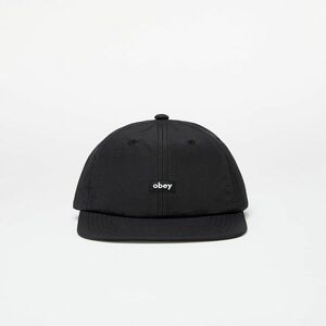 OBEY Lowercase Nylon 6 Panel Strapback Black imagine