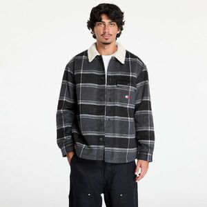 Jacheta Tommy Jeans Check Sherpa Overshirt Black Check imagine