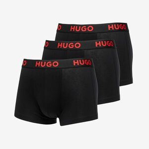 Hugo Boss Logo-Waistband Stretch Trunks 3-Pack Black imagine