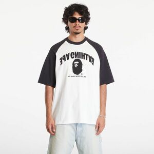 Tricou A BATHING APE College Relaxed Fit Raglan Short Sleeve Tee Ivory imagine