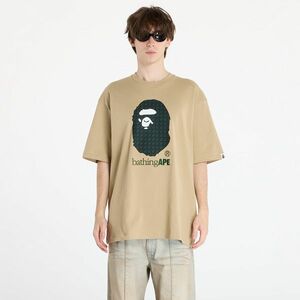 Tricou A BATHING APE Sta Houndstooth By Bathing Ape Relaxed Fit Tee M Beige imagine