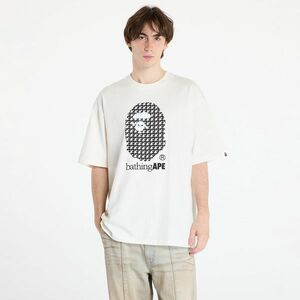 Tricou A BATHING APE Sta Houndstooth By Bathing Ape Relaxed Fit Tee M Ivory imagine