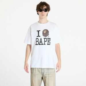 Tricou A BATHING APE I Love Bape Tee White imagine