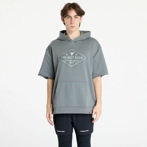 Hanorac Under Armour Project Rock Heavyweight Short Sleeve Hooded Tools T-Shirt Clay Green/ Clay Green imagine