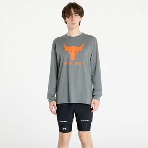 Tricou Under Armour Project Rock BRAHMA BULL Long Sleeve Clay Green/ Team Orange imagine