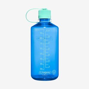 Nalgene 1000ml Narrow Mouth Sustain Water Bottle Cornflower Blue imagine