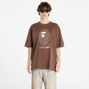 Tricou A BATHING APE Sta Houndstooth By Bathing Ape Relaxed Fit Tee M Brown imagine