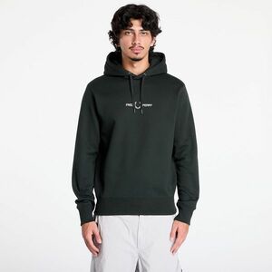 Hanorac FRED PERRY Embroidered Hooded Sweatshirt Night Green imagine