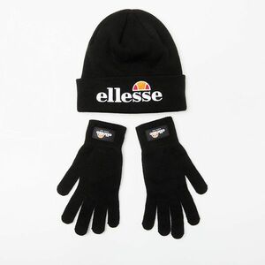 Ellesse Velly Beanie & Bubb Gloves Black imagine