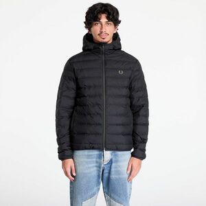 Jacheta FRED PERRY Hooded Insulated Jacket Black imagine