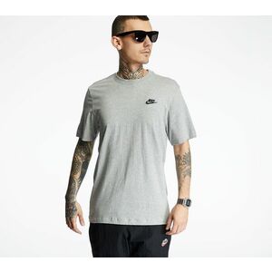 Tricou Nike Sportswear Club Tee Dk Grey Heather/ Black imagine