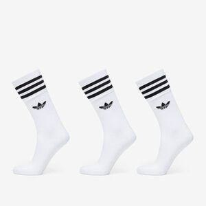 adidas Solid Crew Sock 3-Pack White/ Black imagine