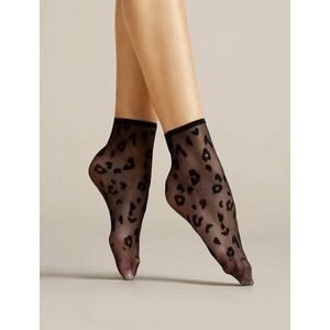 Sosete lycra negre cu animal print Fiore Doria 8 den imagine