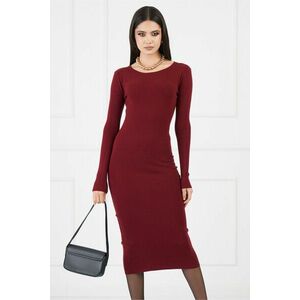 Rochie Bianca bordo din tricot reiat imagine