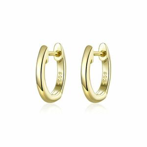 Cercei din argint Classic Small Hoops golden imagine