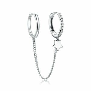 CERCEL din argint Double Sparkling Hoops imagine