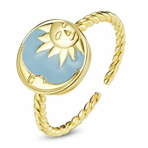 Inel reglabil din argint Summer Ring Golden imagine