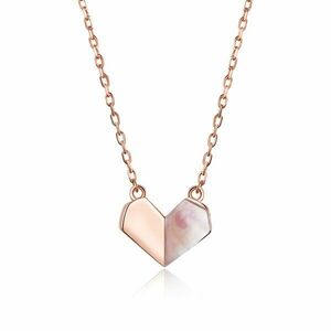 Colier din argint Rose Gold Paper Heart imagine