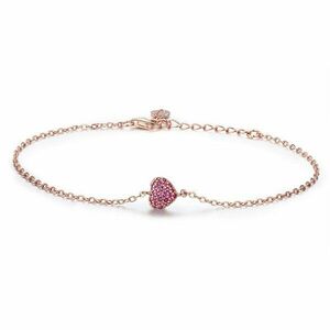 Bratara din argint Rose Gold Pink Heart imagine