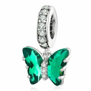 Talisman din argint Green Crystals Butterfly imagine