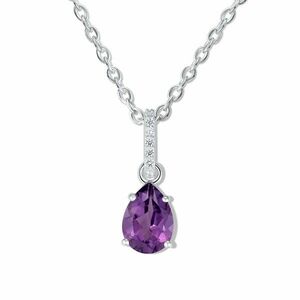 Colier din argint Silver Drop Amethyst imagine